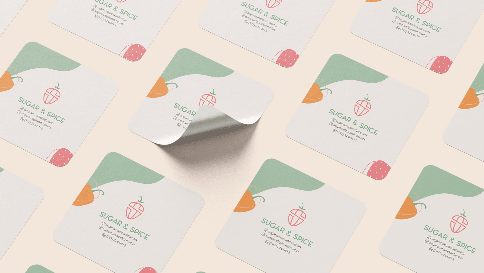 Sugar & Spice Stickers Mockup