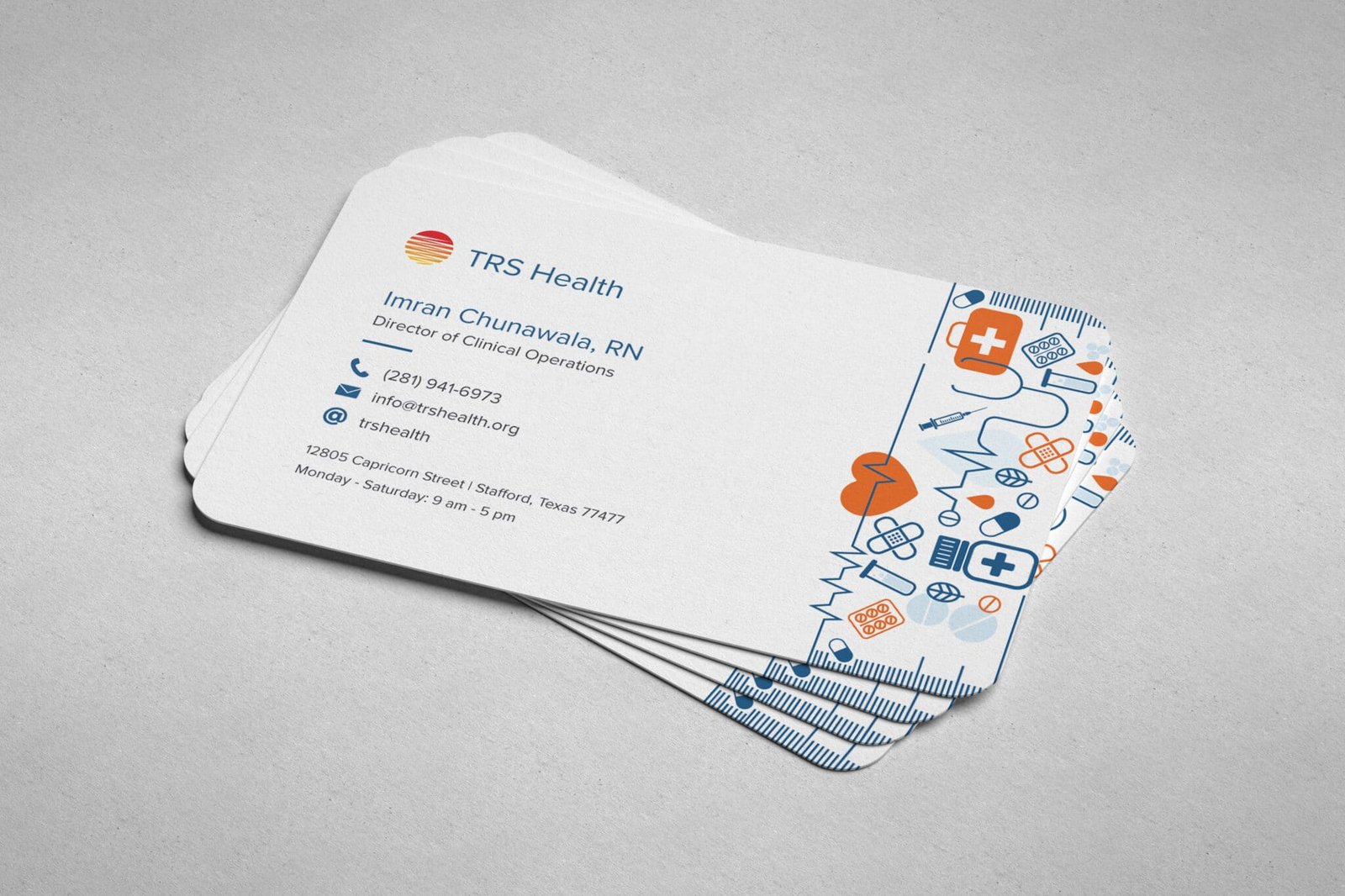 TRS Health Business Card Mockup Back